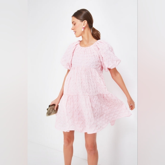 Hyacinth House Dresses & Skirts - NWT Tuckernuck Hyacinth House Isabella in Pink Diamond Textured Mini Dress L